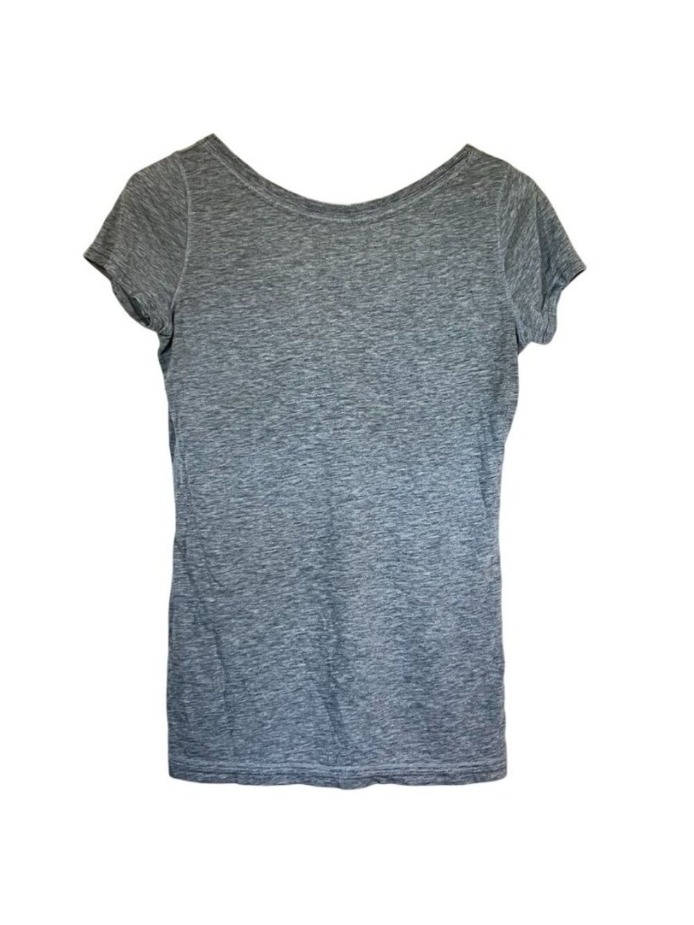 Vintage Hollister Shirt Y2K Short Sleeve V Neck Gray WomenSz L Logo 90s 2000s - Picture 2 of 10